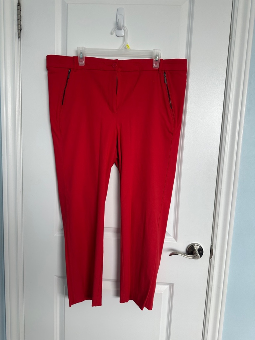 Michel Studio Red Cropped Ankle Pants